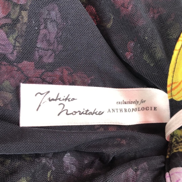 Yukiko Noritake Square-Neck Pebble-Smocked S/M Anthro TTS - Picture 10 of 11